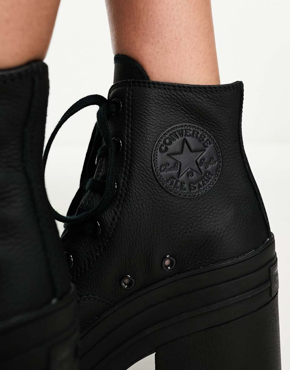 Converse Chuck 70 Deluxe Heeled sneaker boots in triple black