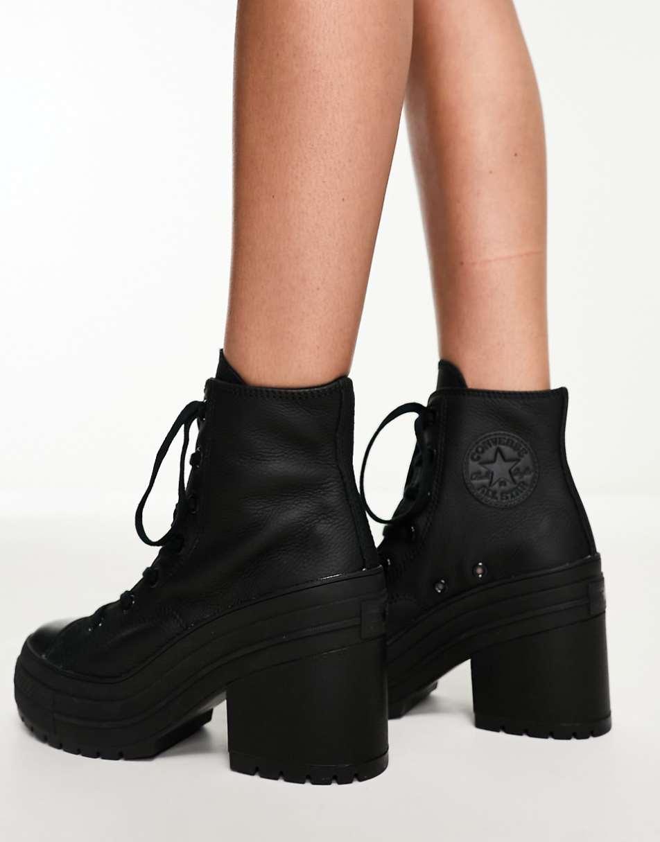 Converse Chuck 70 Deluxe Heeled sneaker boots in triple black