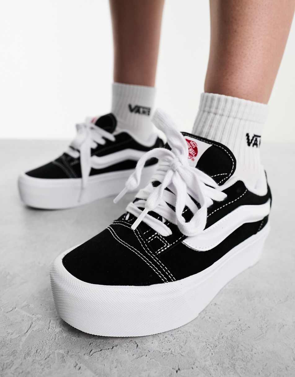 Vans Knu Stacked Platform sneakers in black