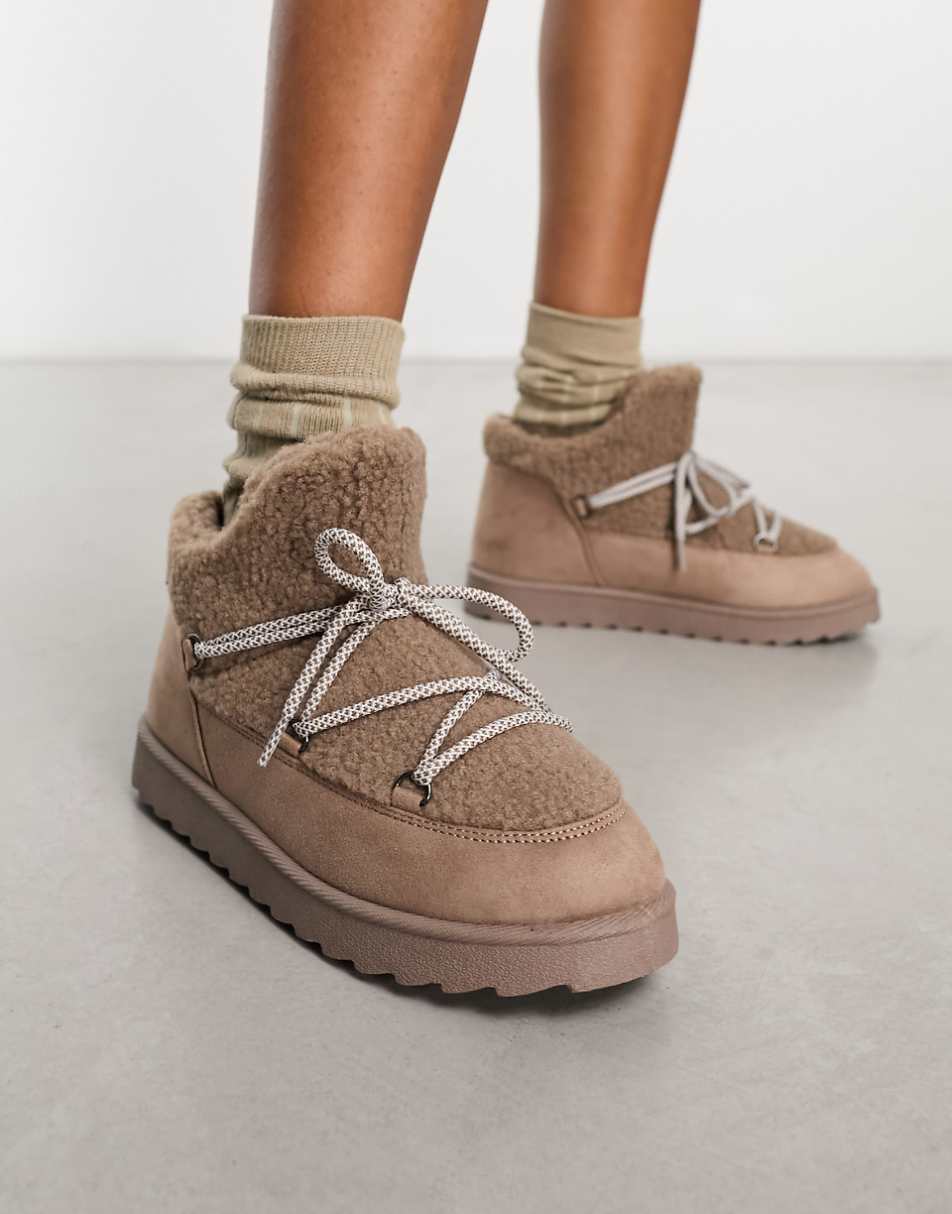 South Beach borg mini snow boots in mocha