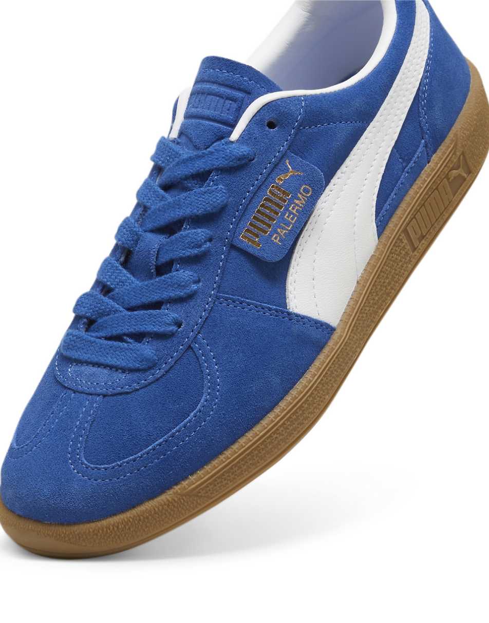 PUMA Palermo sneakers in blue with white detail