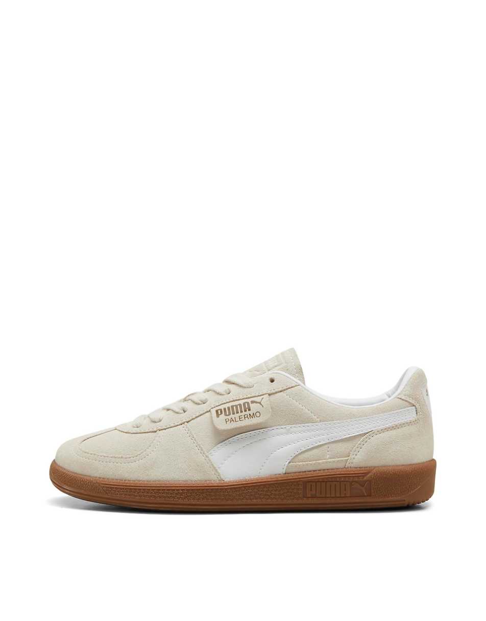 PUMA Palermo sneakers in alpine snow with gum sole