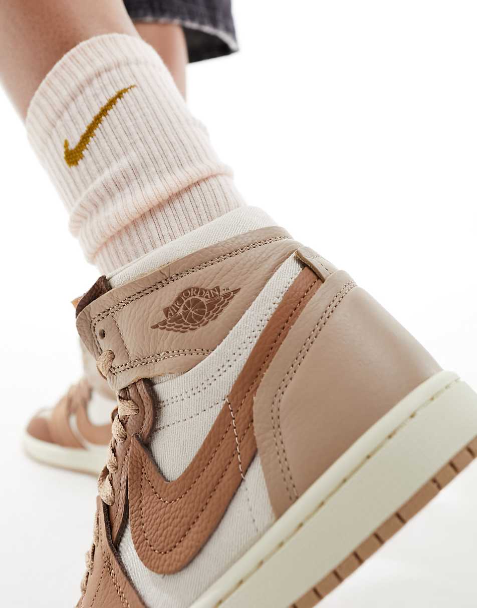 Air Jordan 1 Method of Make sneakers in brown mix