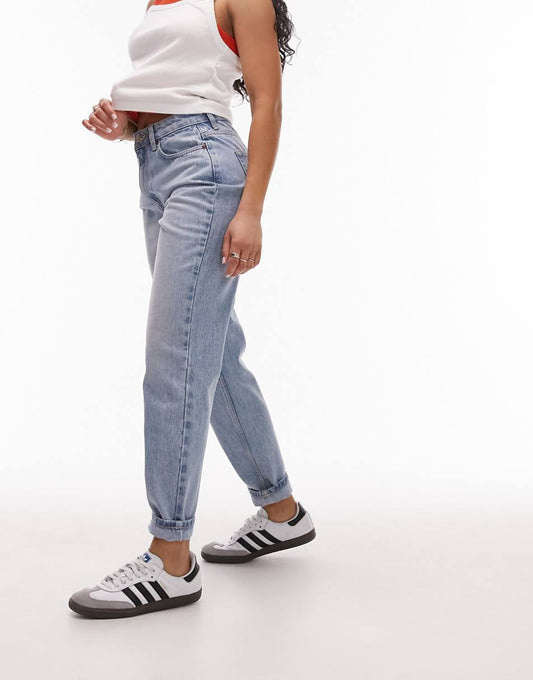 Topshop Hourglass Original high rise Mom jeans in bleach