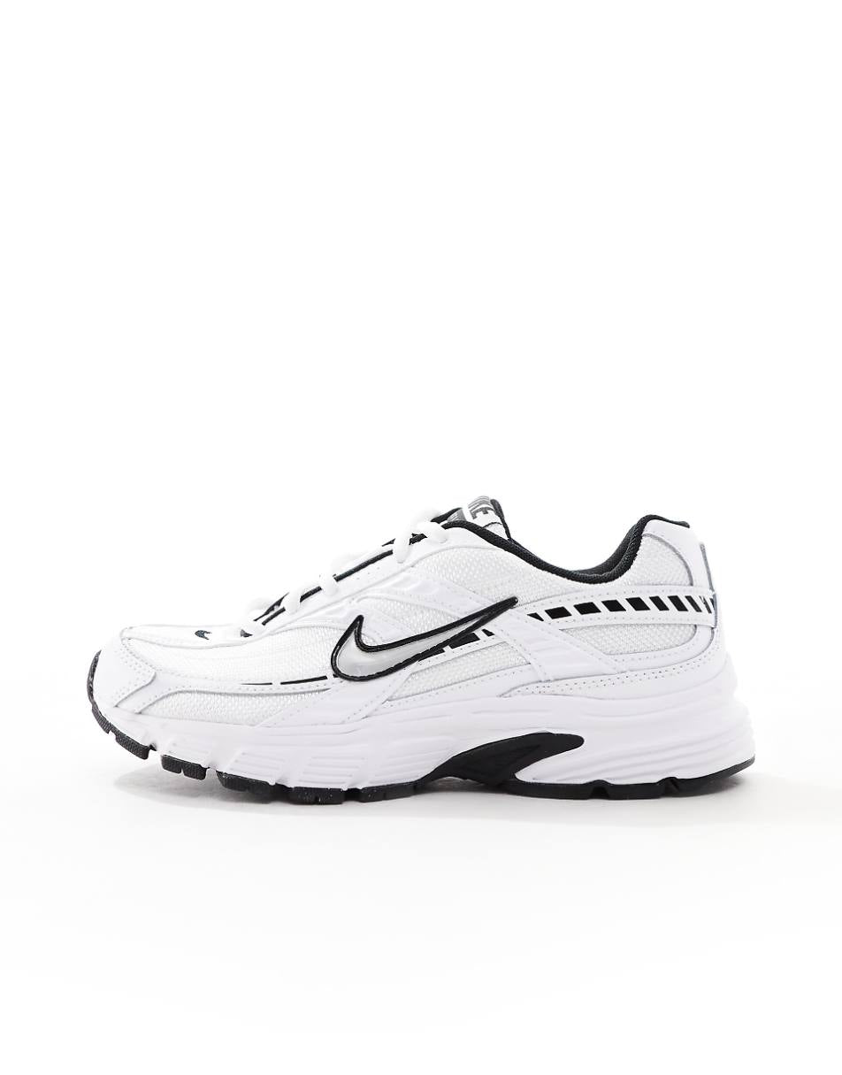 Nike Initiator sneakers in white and silver