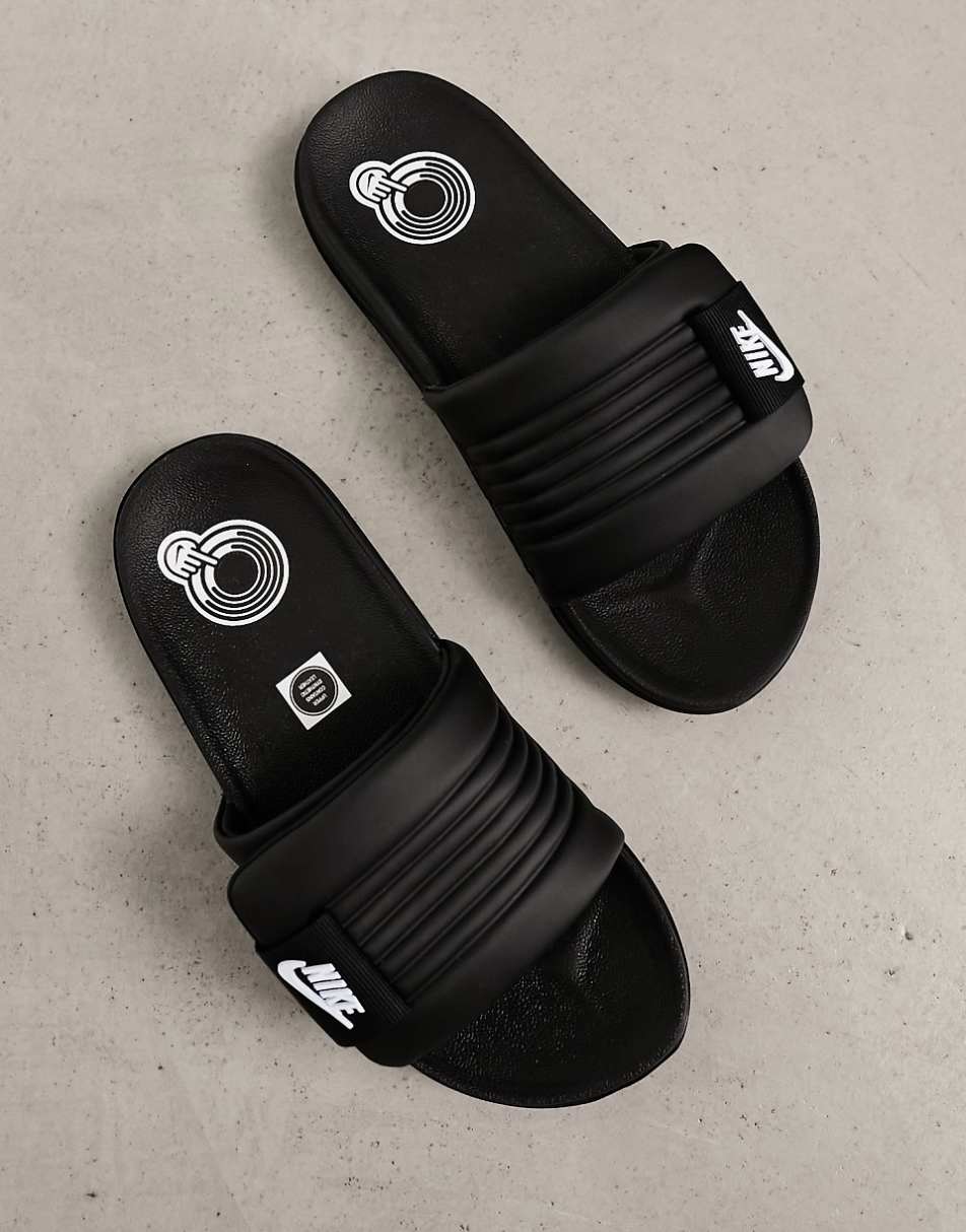 Nike Offcourt Adjust sliders in black