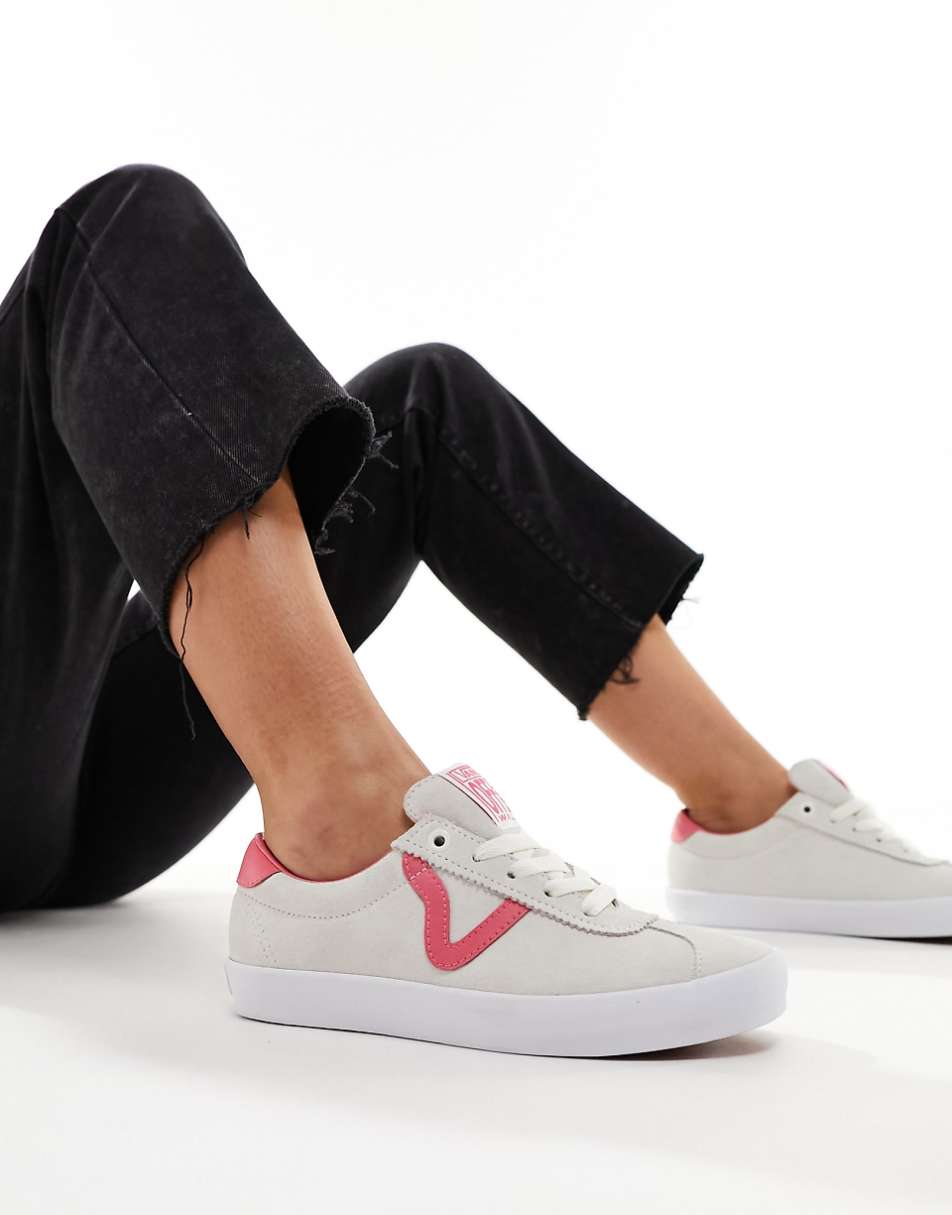 Vans FU Sport Low sneakers in cream and pink