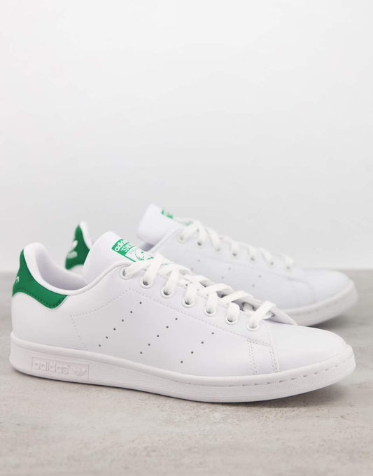 adidas Originals Stan Smith leather sneakers in white with green tab