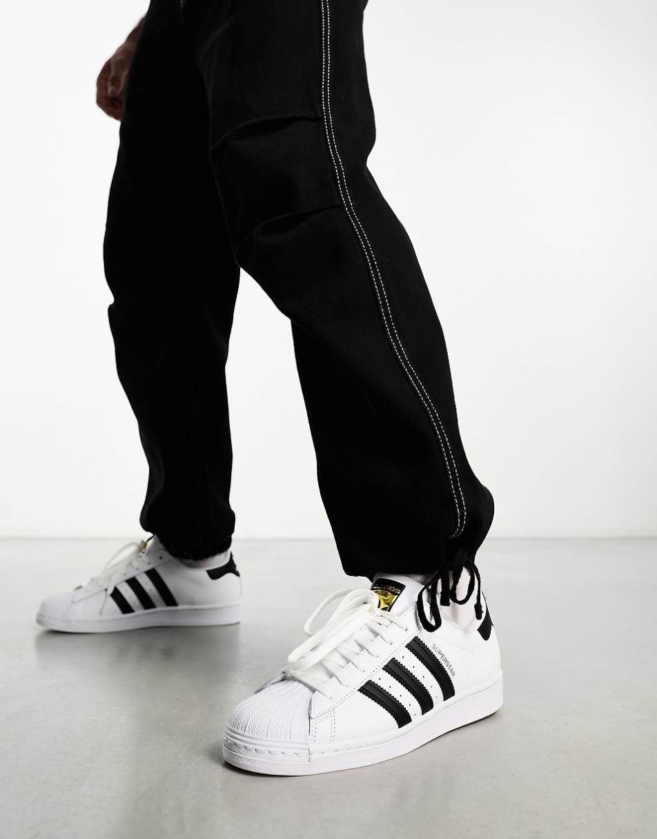 adidas Originals Superstar sneakers in white and black