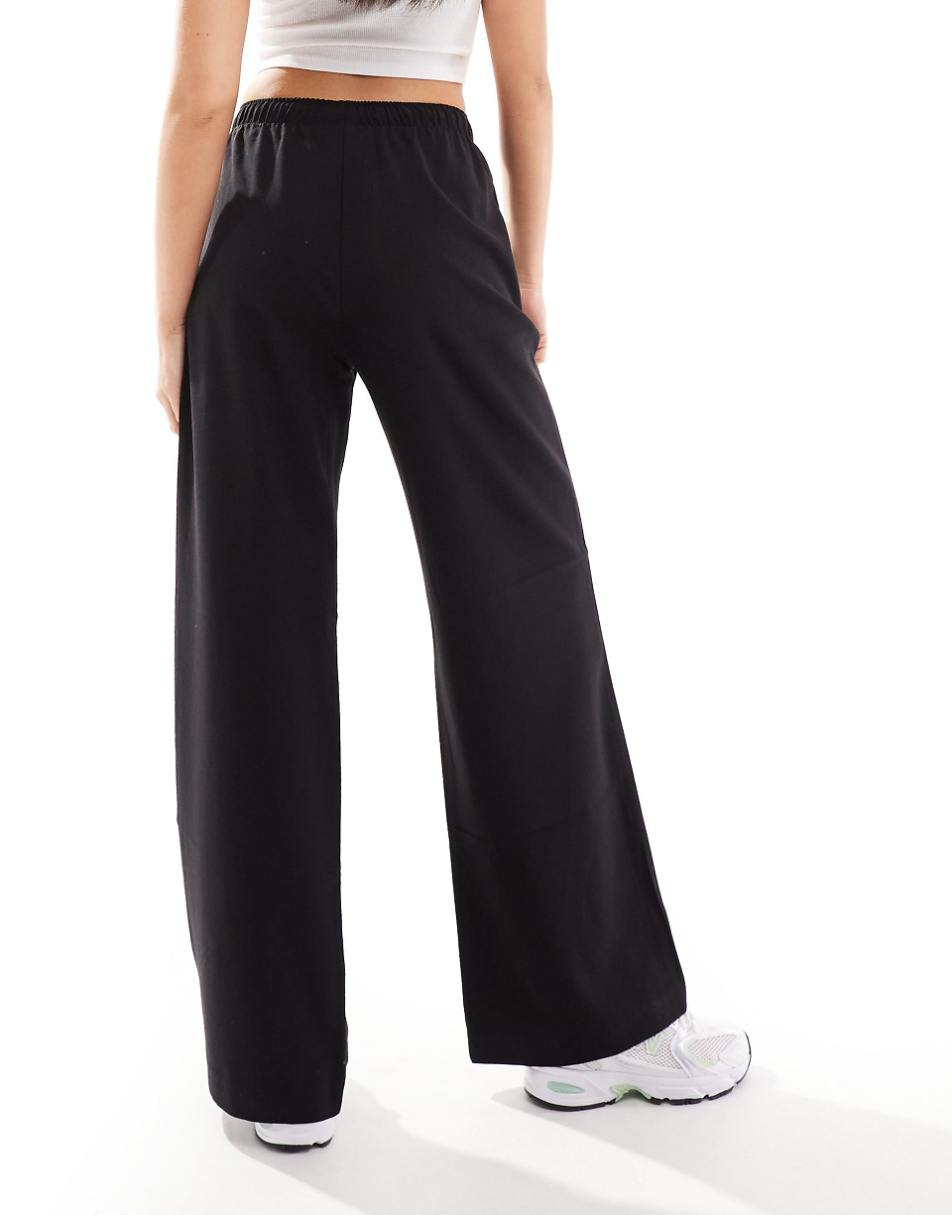 Stradivarius tailored pull-on pants in black