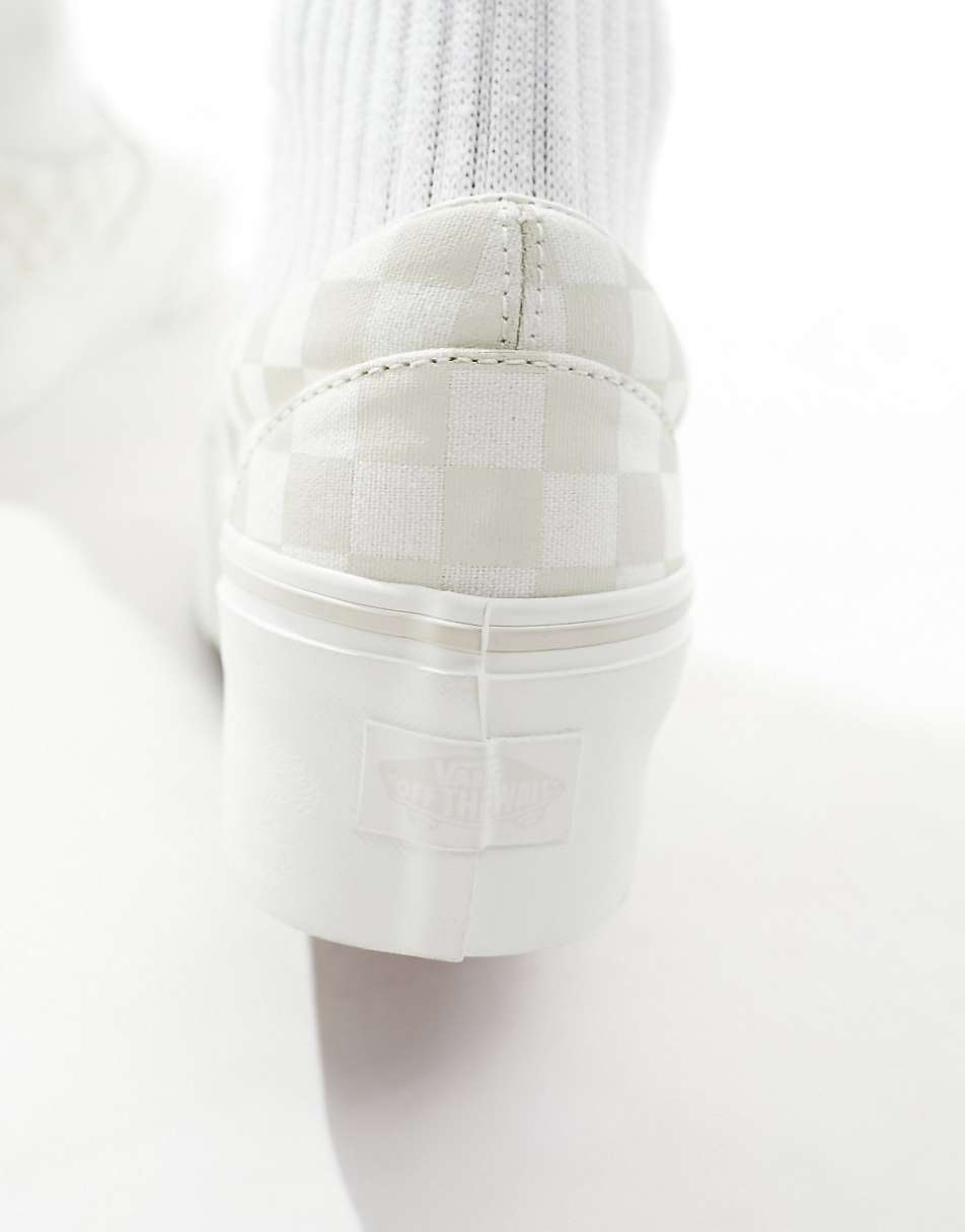 Vans Slip On Stackform in checkerboard white