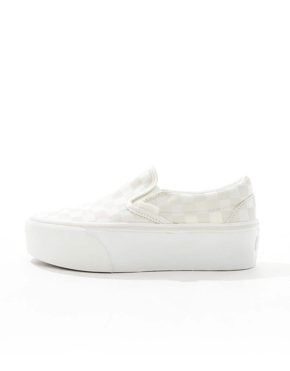 Vans Slip On Stackform in checkerboard white