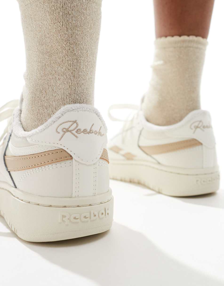 Reebok Club C Double Revenge sneakers in off white & beige detail