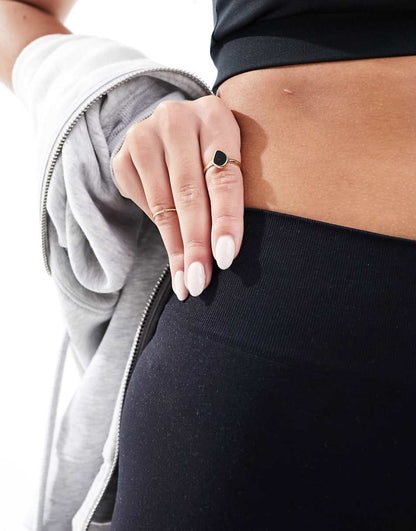 ASOS DESIGN seamless sculpting micro legging short in black