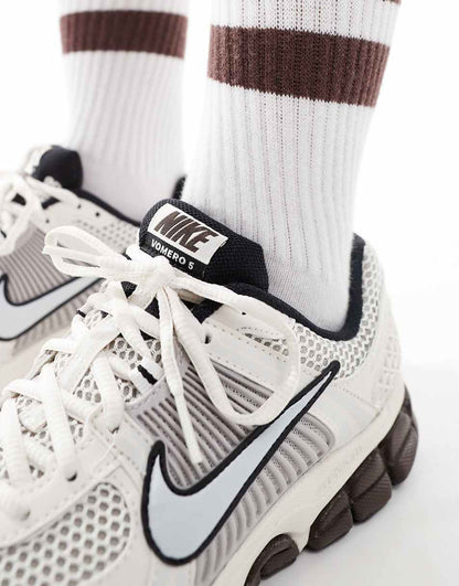 Nike Vomero 5 sneakers in white and gray