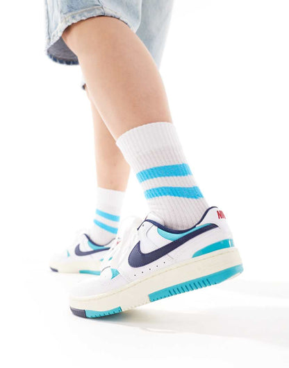 Nike Gamma Force sneakers in white and blue