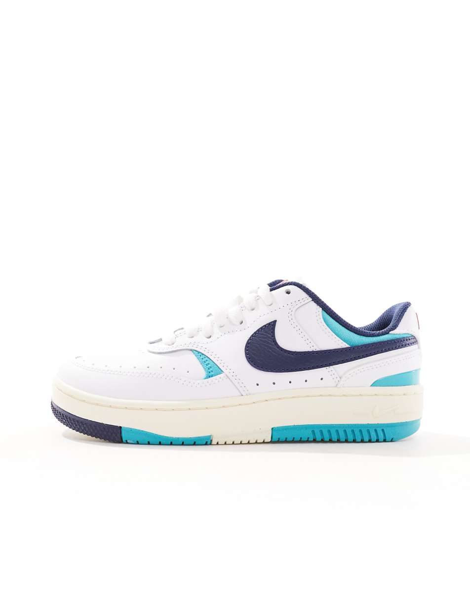 Nike Gamma Force sneakers in white and blue