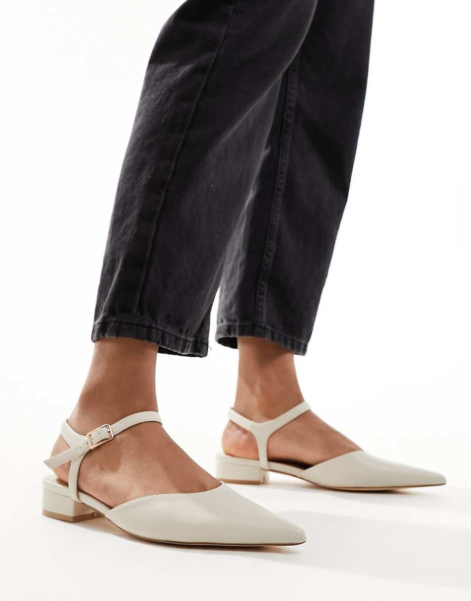 Truffle Collection pointed heeled mules in beige