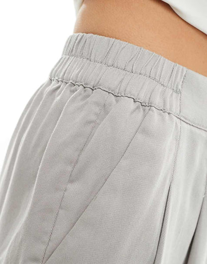 ASOS DESIGN wide leg pants in gray