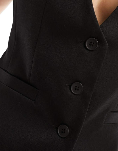 ASOS DESIGN tailored vest in black