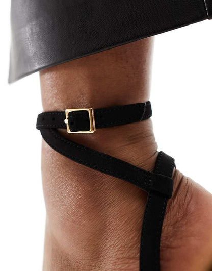 ASOS DESIGN Paige high block heels in black