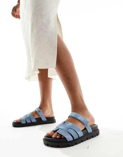 Simmi London Adelle sandal in denim