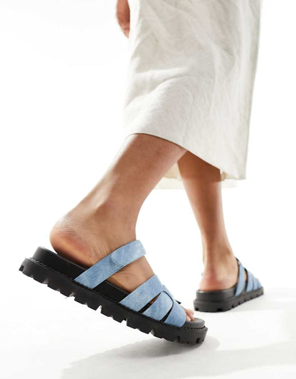 Simmi London Adelle sandal in denim