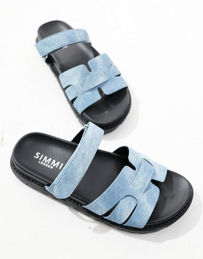 Simmi London Adelle sandal in denim