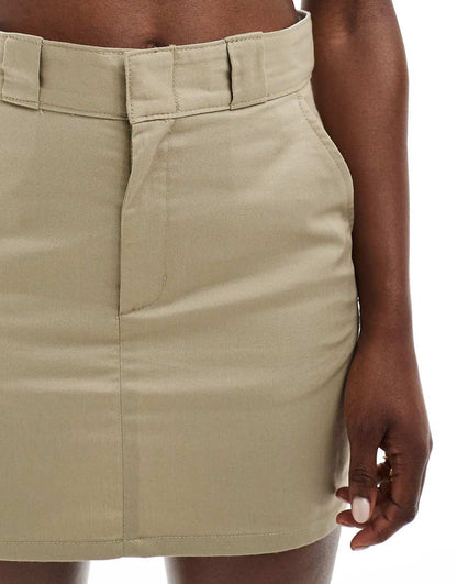 Dickies Work mini skirt in khaki