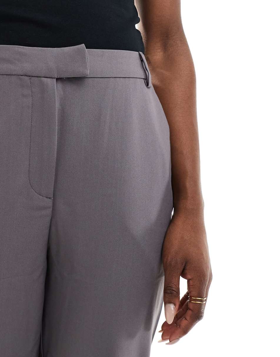 ASOS DESIGN tailored ankle length pants in gray