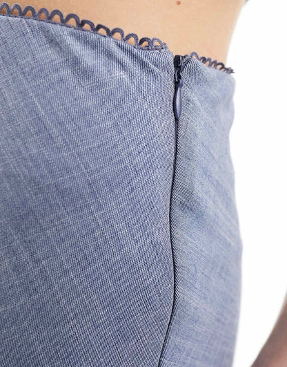 Emory Park slip maxi skirt in chambray