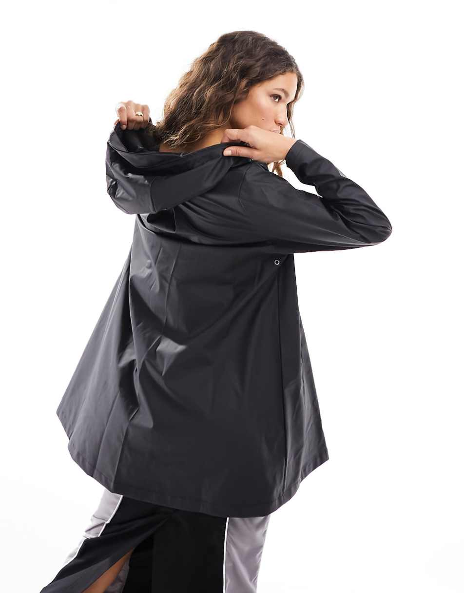 Rains A-line waterproof jacket in black