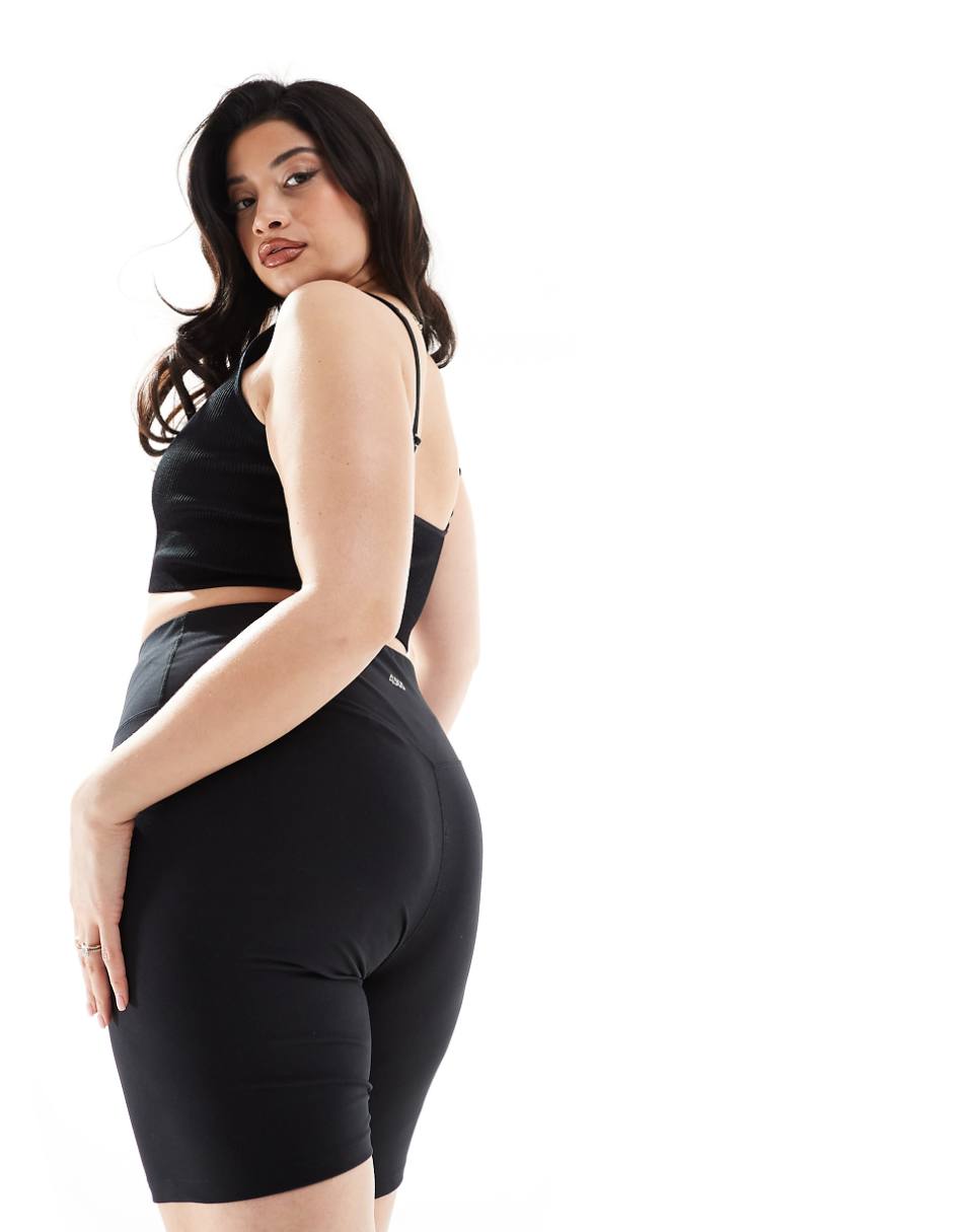 ASOS 4505 Curve Icon 8 inch soft touch legging shorts in black