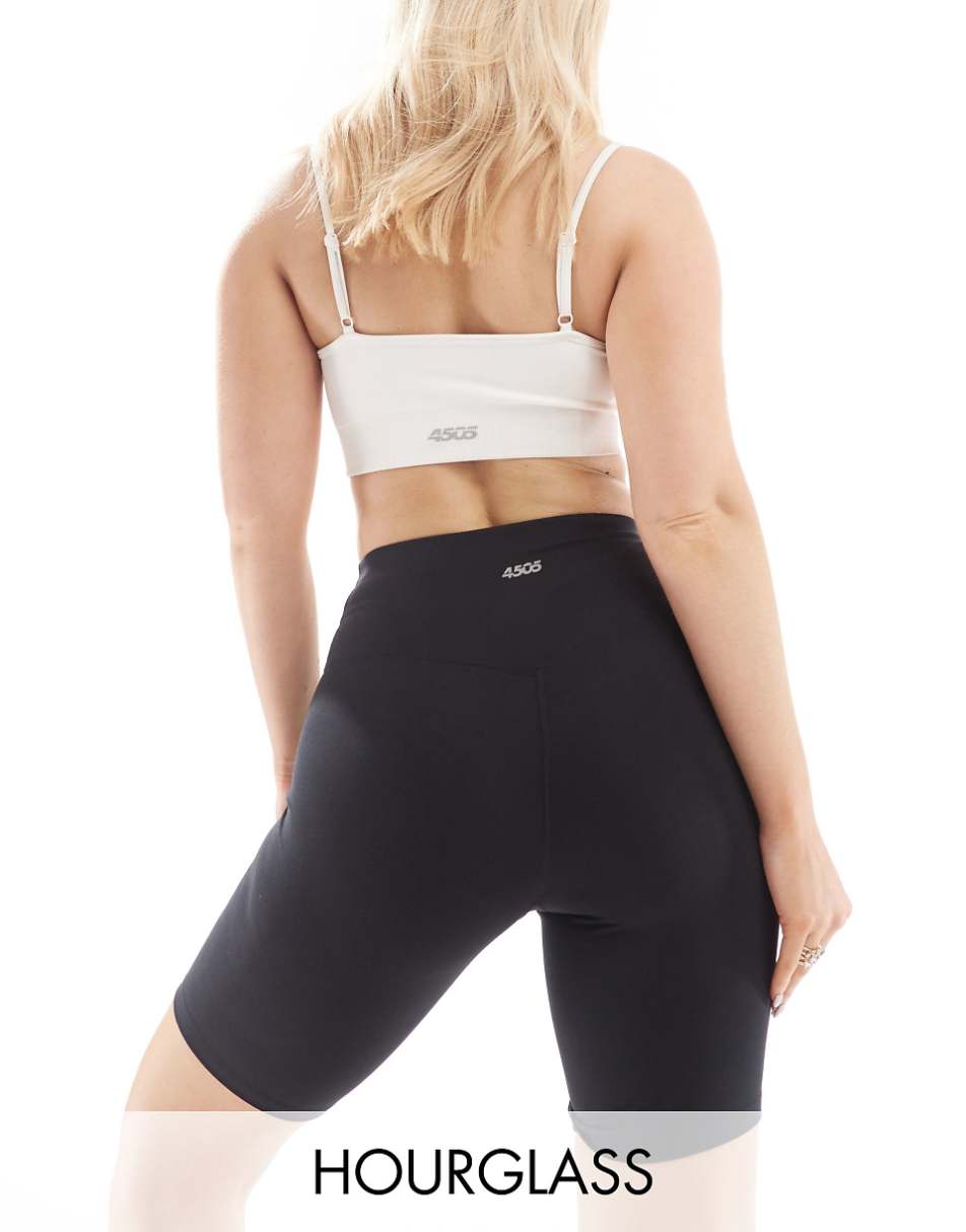 ASOS 4505 Icon Hourglass 8 inch soft touch legging shorts in black