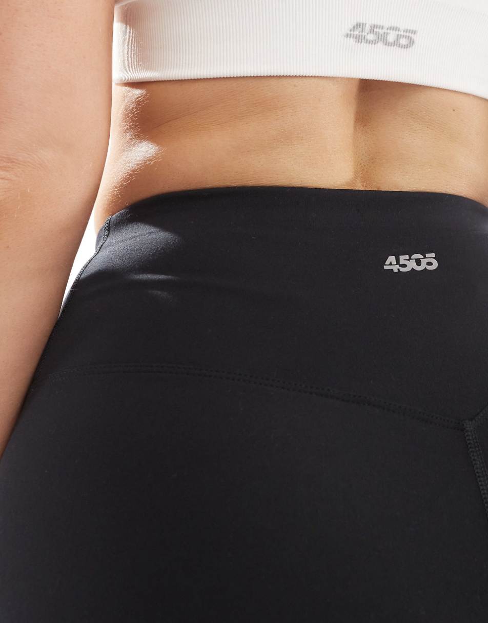 ASOS 4505 Icon Hourglass 8 inch soft touch legging shorts in black