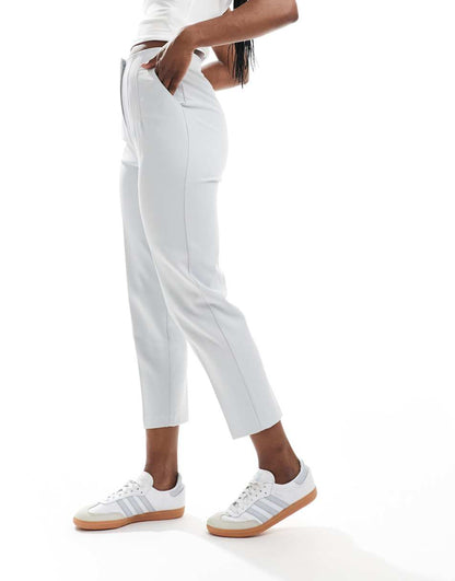 Miss Selfridge high rise cigarette pants in gray blue