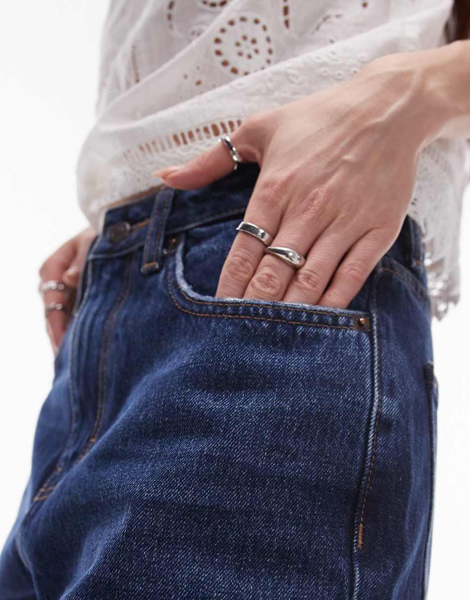 Topshop Original mom jeans in rich blue