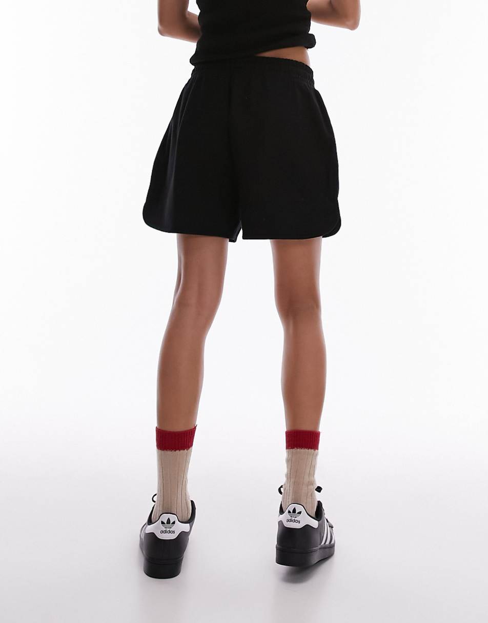 Topshop sweat shorts in black