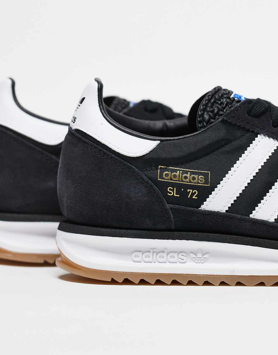 adidas Originals SL72 Retro Sport sneakers in black and white