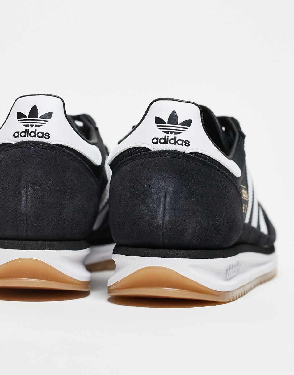 adidas Originals SL72 Retro Sport sneakers in black and white