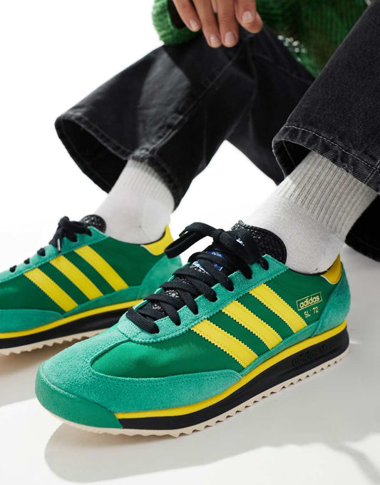 adidas Originals SL72 Retro Sport sneakers in green and yellow