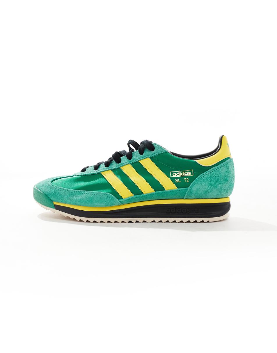 adidas Originals SL72 Retro Sport sneakers in green and yellow