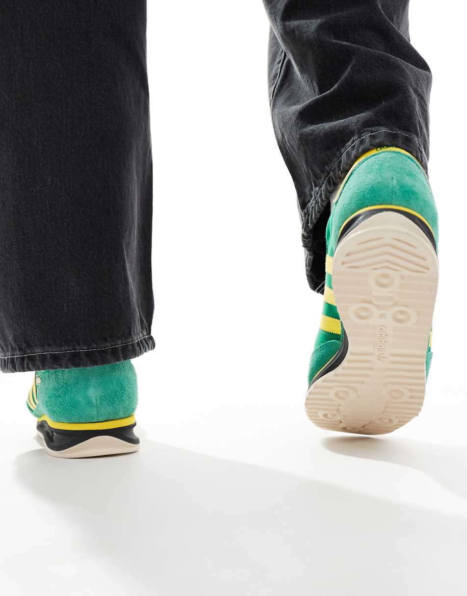 adidas Originals SL72 Retro Sport sneakers in green and yellow