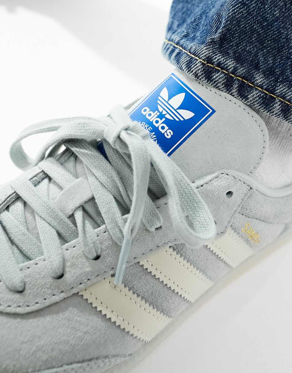 adidas Originals Samba sneakers in chalk and silver