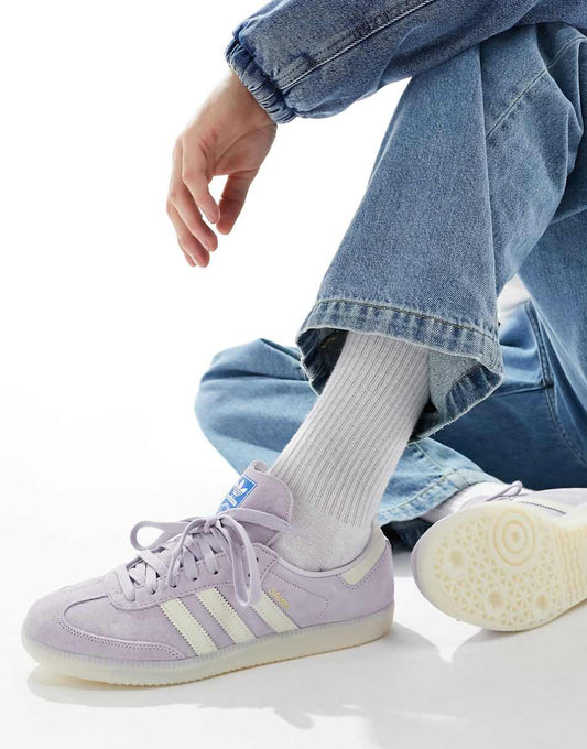 adidas Originals Samba sneakers in lilac and chalk