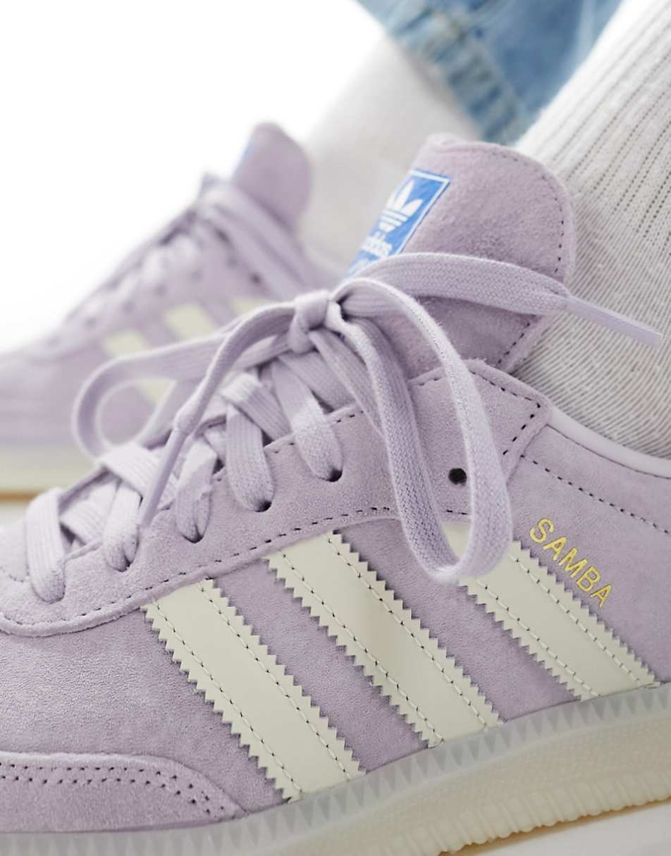 adidas Originals Samba sneakers in lilac and chalk