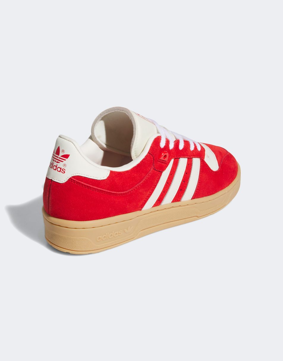 adidas Originals Rivalry 86 Low sneakers with gum sole in red and white