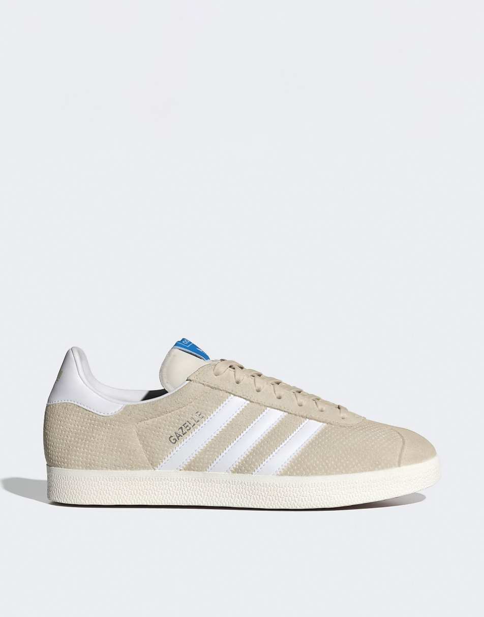 adidas Originals Gazelle sneakers in beige and white