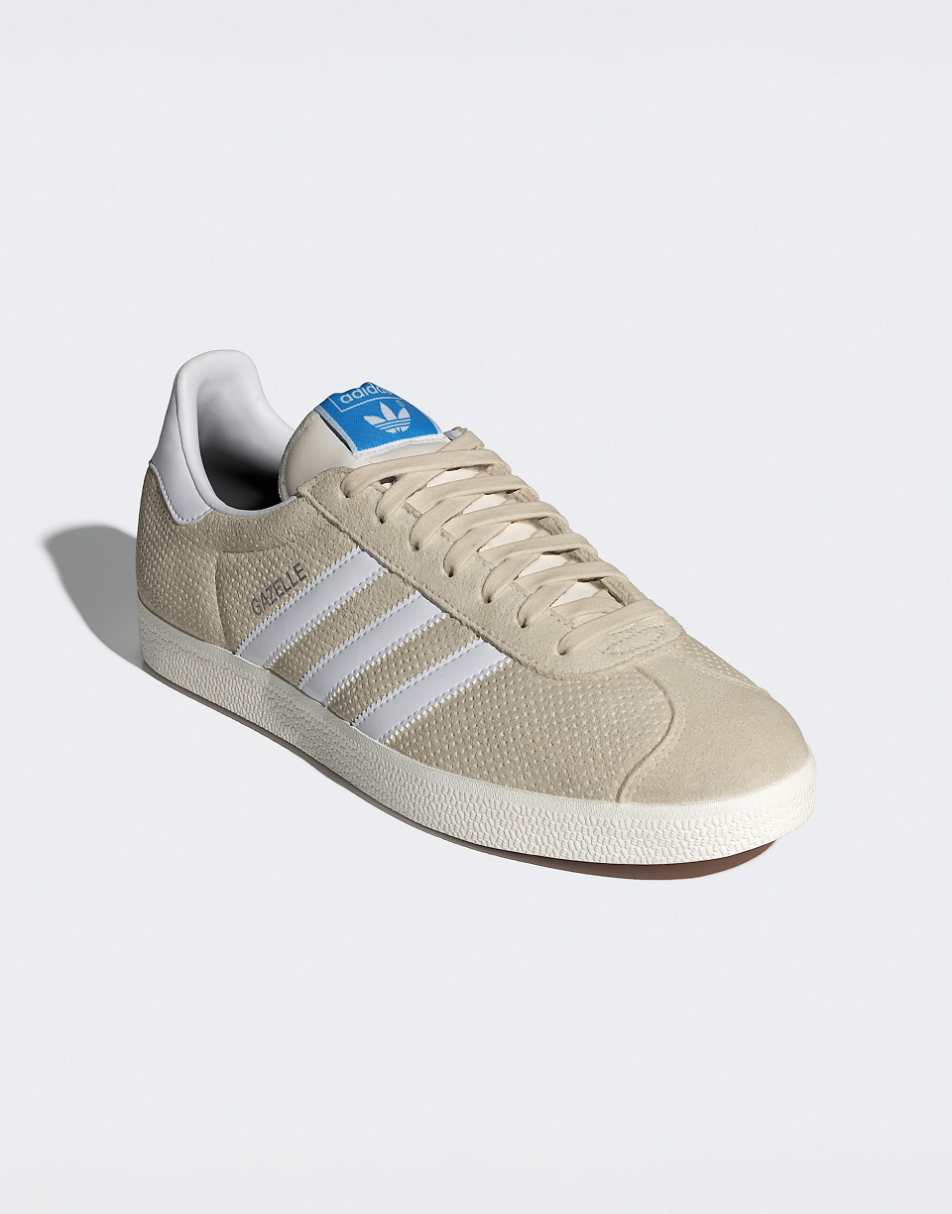 adidas Originals Gazelle sneakers in beige and white