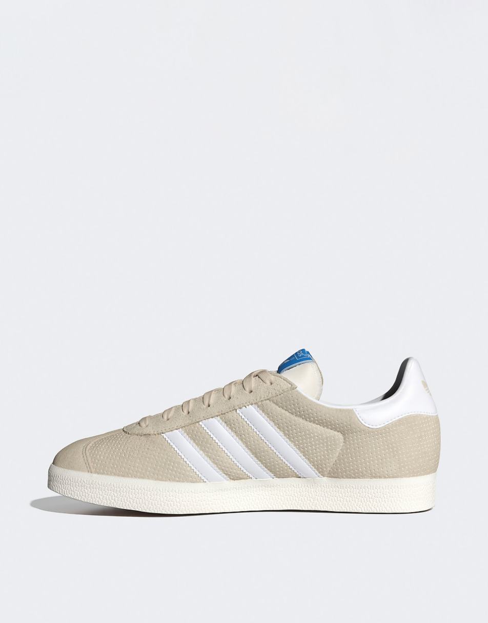 adidas Originals Gazelle sneakers in beige and white